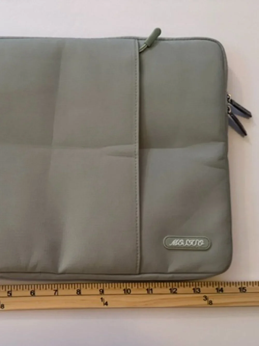 Mosiso Laptop Sleve with Front Pocket, Sage Green, 13-13.3 inch